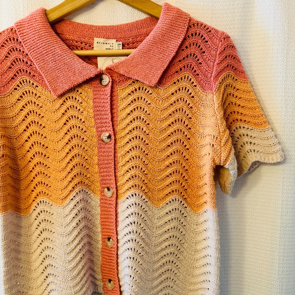 Crochet Button Down Summer Top